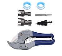 Garosa Kit D'Outils de Filetage de Tuyau, Coupe-fil de Tuyau Interne et Externe avec Outils de Filetage 1/2" 3/4", Coupe-tuyau, Embout D'alésage pour la Réparation de Tuyaux en PVC