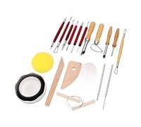 Garosa Kit D'outils de Sculpture en Argile, 19 Pièces, pour le Lissage de la Modélisation de la Poterie