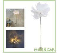 Garosa Lampadaire Plume Lampadaire en Plume d'autruche, Art en fer, 61 pouces, LED USB, réglable en luminaire lampadaire