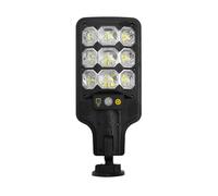 Garosa Lampadaire Solaire Super Lumineux avec Capteur de Mouvement PIR, éclairage de sécurité Extérieur étanche avec Télécommande pour Jardins et Cours (1PCS)