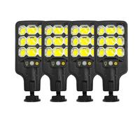 Garosa Lampadaire Solaire Super Lumineux avec Capteur de Mouvement PIR, éclairage de sécurité Extérieur étanche avec Télécommande pour Jardins et Cours (4PCS)