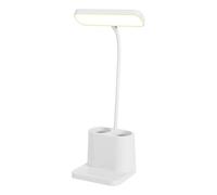 Garosa Lampe de Bureau LED pour Soins des Yeux avec Support de Téléphone, Porte-stylo, Multifonction, Gain de Place, Réglable, 3 Couleurs, Contrôle Tactile, Gradation Continue pour