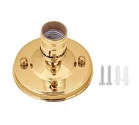 Garosa Lampe Suspendue Industrielle Vintage, Douille à Vis E26 E27, Support D'ampoule, Fer Métallique Résistant à la Chaleur pour Luminaire Mural de Plafond (GOLD)