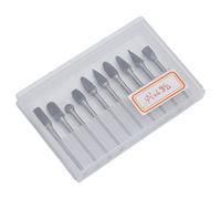 Garosa Lime Rotative en Carbure d'acier de Tungstène, Ensemble de 10 Pièces, Mèches de Gravure à Double Coupe Haute Vitesse pour le Travail du Bois, Outils de Polissage des Métaux avec 10 Formes