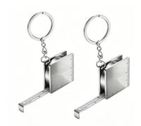 Garosa Lot de 2 Mini Rubans à Mesurer Rétractables de 152 Cm avec Porte-clés avec Construction en Alliage de Zinc pour la Couture de Cadeaux (1,5 m)