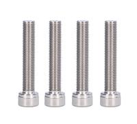 Garosa Lot de 4 Boulons Hexagonaux en Acier Inoxydable M10, Pas Fin de 1,25 Mm, pour Carrosserie et Pare-Chocs, Industrie Agroalimentaire et Restauration. (M10*55)