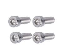 Garosa Lot de 4 Boulons Hexagonaux en Acier Inoxydable M10 Pas Fin de 1.25 Mm pour Carrosserie et Pare-chocs (M10*30)