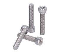 Garosa Lot de 4 Boulons Hexagonaux en Acier Inoxydable, M10x50, Pas Fin 1,25 mm, DIN 912, pour Carrosserie et Pare-Chocs
