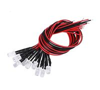 Garosa Lot de 50 Diodes LED Pré-câblées de 5 Mm, Multicolores, à Clignotement Rapide, à Tête Ronde, avec Fils de 20 Cm, pour Bricolage, Expériences de Circuits D'éclairage Automob
