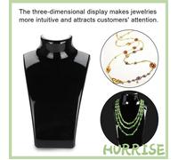Garosa Mannequin d’affichage de bijoux Necklace Earring Holder Mannequin Head Bust Stand Model Shop Jewelry bijoux boite Blanc Noir