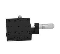 Garosa Micromètre X à Réglage Fin Manuel, étage Linéaire à Rouleaux Croisés, Alliage d'aluminium, Réglages de Déplacement de Précision, 60x60mm pour équipement de Coupe et d'inspection Optique