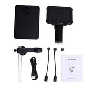 Garosa Microscope Numérique, Microscope LCD 4,3 Pouces 1000X avec Caméra 10 MP 8 Lumières LED Réglables Carte TF 32 Go Vue PC pour Adultes Inspection de Soudure