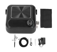 Garosa Mini Kit Aérographe Professionnel avec Bouton de Commande en Continu et Pression de 15 PSI pour le Maquillage des Ongles, la Décoration de Gâteaux Automobiles (ABS+laiton 2)