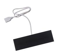 Garosa Mini Panneau Solaire 1W 5V Port USB Câble 50cm (A) | Cellule en Silicium Monocristallin, Sortie 200mA pour Batteries Externes, Lampes LED, Lampes de Poche, Urgence, Système DIY