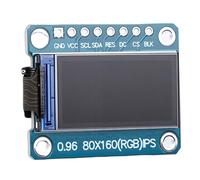 Garosa Module D'affichage LCD SPI 0,96 Pouces, Pilote ST7735, écran TFT Polychrome 80x160 IPS, 8 Broches