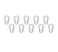 Garosa Mousqueton 10Pcs Carabiner Clip Spring Snap Hook Heavy Duty Quick Link 304 Stainless Steel sport materiel