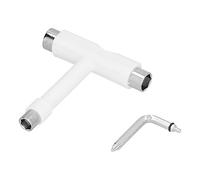 Garosa Outil de Planche à Roulettes Portable T Céreillement en Forme de Réglage pour le Réglage de L'assemblage avec Matériau en Nylon en Acier en Alliage 4.1 X 3,9 Pouces de Blanc