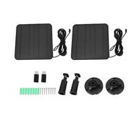 Garosa Panneau Solaire 12 W, 2 Chargeurs Solaires avec Adaptateur Micro USB et USB C, Support Réglable à 360 Degrés, IP65, Câble de 9,8 Pieds, pour Caméra et Batterie Stick Up Cam