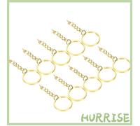 Garosa pièces de porte-clés Porte-clés en alliage, 10 pièces, pièces avec connecteur de broche à œil bijoux parure Or φ28mm【10pcs】