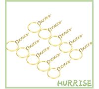 Garosa pièces de porte-clés Porte-clés en alliage, 10 pièces, pièces avec connecteur de broche à œil bijoux parure Or φ25mm【10pcs】