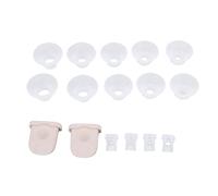 Garosa Pièces de Rechange pour Tire-lait, Valves à Bec de Canard, Inserts de Bride, Diaphragme en Silicone 13-21 Mm pour Tire-lait avec 10 Sacs de Rangement Anti-reflux