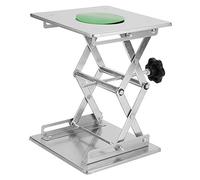 Garosa Plate-forme élévatrice de Laboratoire, Support à Ciseaux Réglable en Acier Inoxydable, 200 X 200 X 280 Mm pour la Configuration d'expériences de Physique et de Chimie