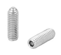 Garosa Plongeur à Bille à Ressort M4, 20 Pièces, Piston à Tête Sphérique à Filetage Hexagonal en Acier Inoxydable pour l'assemblage de Moules et les Outils Pneumatiques (M4 * 12 (20 pièces))