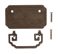 Garosa Poignée de Tiroir en Laiton Antique Poignée de Chauve-souris Carrée Meubles Chinois Antiques Poignée en Cuivre Tiroir de Porte D'armoire Classique Rétro épaissie Toute