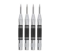 Garosa Poinçon Central, Ensemble d'outils en Acier Rapide, Outil à Main Durable 4 Pièces pour un Positionnement de Précision sur l'Acier et le PVC (noir blanc)