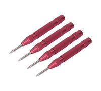 Garosa Poinçon Central, Ensemble d'outils en Acier Rapide, Outil à Main Durable 4 Pièces pour un Positionnement de Précision sur l'Acier et le PVC (rouge)