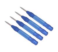 Garosa Poinçon Central, Ensemble d'outils en Acier Rapide, Outil à Main Durable 4 Pièces pour un Positionnement de Précision sur l'Acier et le PVC (BLUE)