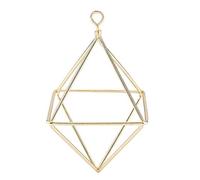 Garosa Porte-Plantes Triangle Géométrique en Fer Doré - Support Suspendu pour Broméliacées et Plantes Aériennes Décor Moderne Maison pour Balcon et Salon