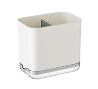 Garosa Porte-ustensiles en Plastique et égouttoir à Couverts - Organiseur Compact pour Cuillère, Fourchette, Baguettes avec Bac de Vidange pour Comptoir de Cuisine et Salle à Manger (WHITE)