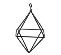 Garosa Pot à Fleurs Triangulaire Suspendu Noir - Support Mural Géométrique Design Nordique pour Plantes d'air et Broméliacées, Décoration Murale Moderne pour Maison Intérieure et Bureau