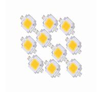 Garosa Puce LED COB SMD 10W, Support en Aluminium, Haute Puissance, Ampoules Lumineuses sans Ombre, pour Projecteur Domestique, 10 Pièces (Blanc chaud)