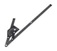 Garosa Rapporteur de Biseau 0-180 Degrés, Goniomètre Universel en Aluminium pour la Construction du Bois, Outil de Mesure D'angle Intérieur et Extérieur avec écrou de Verrouillage