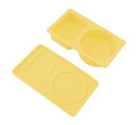 Garosa Récipient de Collation en Silicone, Boîte de Collation à Double Compartimentation Réutilisable, Lave-vaisselle à Micro-ondes Congélateur Récipient de Stockage D'aliments sécurisé (YELLOW)