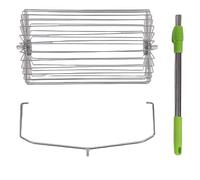 Garosa Rouleau Collecteur de Balles en Acier Inoxydable, avec Poignée Télescopique, pour Courts de Tennis et Collecte de Fruits du Jardin (L)