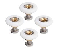 Garosa Rouleaux de Porte de Douche, Roues de Remplacement en Nylon, Acier Inoxydable et Cuivre, Fonctionnement Fluide pour Divers Modèles de Salle de Douche (23mm)
