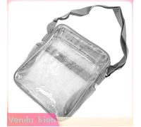 Garosa Sac à bandoulière transparent Clear Shoulder Bag Fashion Lightweight Large Capacity PVC Transparent sport nutrition Gris