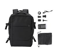 Garosa Sac à Dos de Compression à Vide avec Design Extensible, Serrure TSA, Sacs de Séparation Humide Secs, pour le Voyage Noir