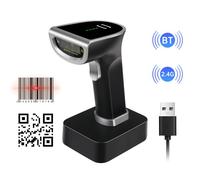 Garosa Scanner de Codes-Barres QR 2D sans Fil avec Berceau, Numérisation Haute Vitesse, Batterie Fiable, Longue Durée, pour la Logistique de Vente au Détail et Les Soins de santé