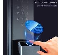 Garosa Serrure de Porte à Empreintes Digitales avec Caméra, Serrure Intelligente en Alliage d'aluminium, Plusieurs Modes de Déverrouillage pour la sécurité de la Maison (judas)