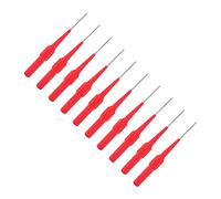Garosa Sonde de Test de Fil de Fiche Banane, 10 Pièces, Sondes de Test de Perforation avec Aiguille en Acier Inoxydable pour Multimètre, électriques Automobiles, Courant 60V DC 30V AC 10A (rouge)