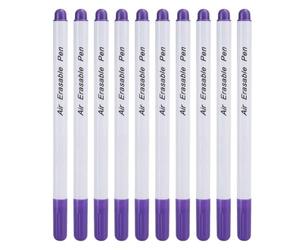 Garosa Stylo Marqueur de Tissu Auto-Disparition, Encre Effaçable à l'Air et à l'Eau, Violet, Tête Unique, Temporaire, 10 Pièces