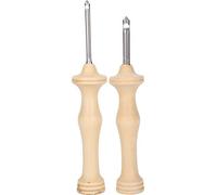 Garosa Stylos à Broder à Manche en Bois, Kit de Broderie à Aiguille de Poinçon, Outils de Tissage Russian Poking Sets, 2 Pièces