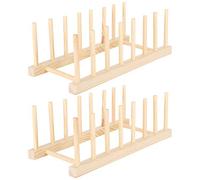 Garosa Support à Vaisselle en Bois, 2 Pièces, Support de Séchage, Organisateur de Cuisine