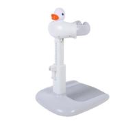 Garosa Support de Douche pour bébé, Support de Bain Réglable en Plastique avec Base Antidérapante pour les Tout-petits de 6 à 36 Mois (Gris Blanc)