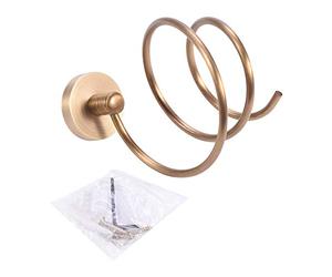 Garosa Support de sèche-Cheveux Support Mural Antique en Laiton Massif Support de Rangement pour séchoir de Salle de Bains étagère de Support pour la Salle de Toilette Barbershop