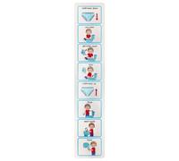 Garosa Tableau D'apprentissage de la propreté étape par étape, Affiche | Longueur 21,7 Pouces, Rappel Visuel pour la Routine de Pot Chez les Tout-petits, Planning Idéal D'autonomie des Enfants